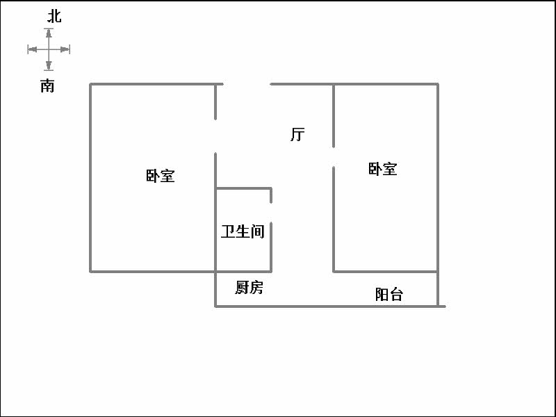 和平东小区（和平路391号院）  2室2厅1卫   1000.00元/月室内图1