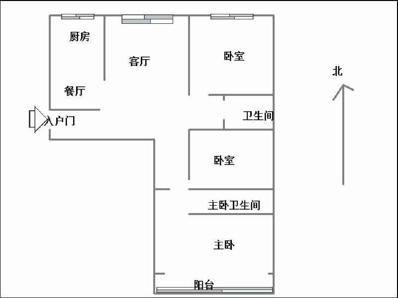 创鑫五期(阳光领地)（东柳东街89号）  3室2厅2卫   160.00万室内图