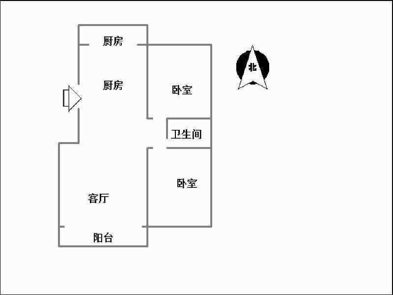 创鑫三期（阳光嘉园，东柳东街69号）  2室2厅1卫   105.00万室内图1