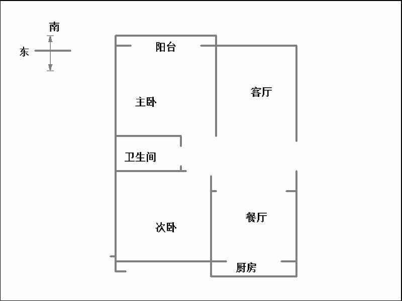 苹果怡园  2室2厅1卫   106.00万户型图