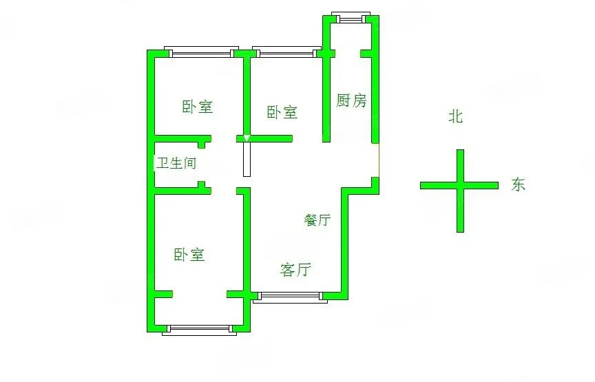 荣盛江南锦苑  3室2厅1卫   100.00万室内图