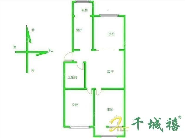 罗三生活区  3室1厅1卫   79.00万户型图