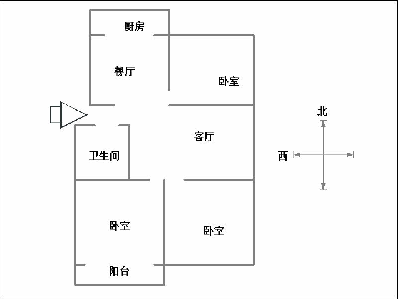 南洋东苑(东苑小区）  3室2厅1卫   1200.00元/月