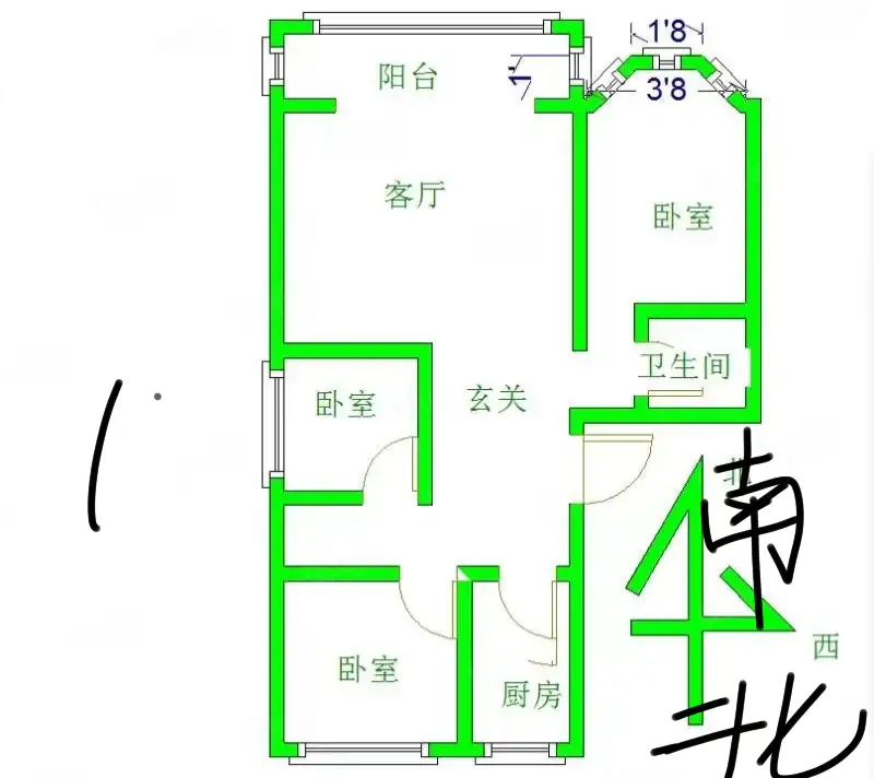 赵王九筑台  3室1厅1卫   85.00万