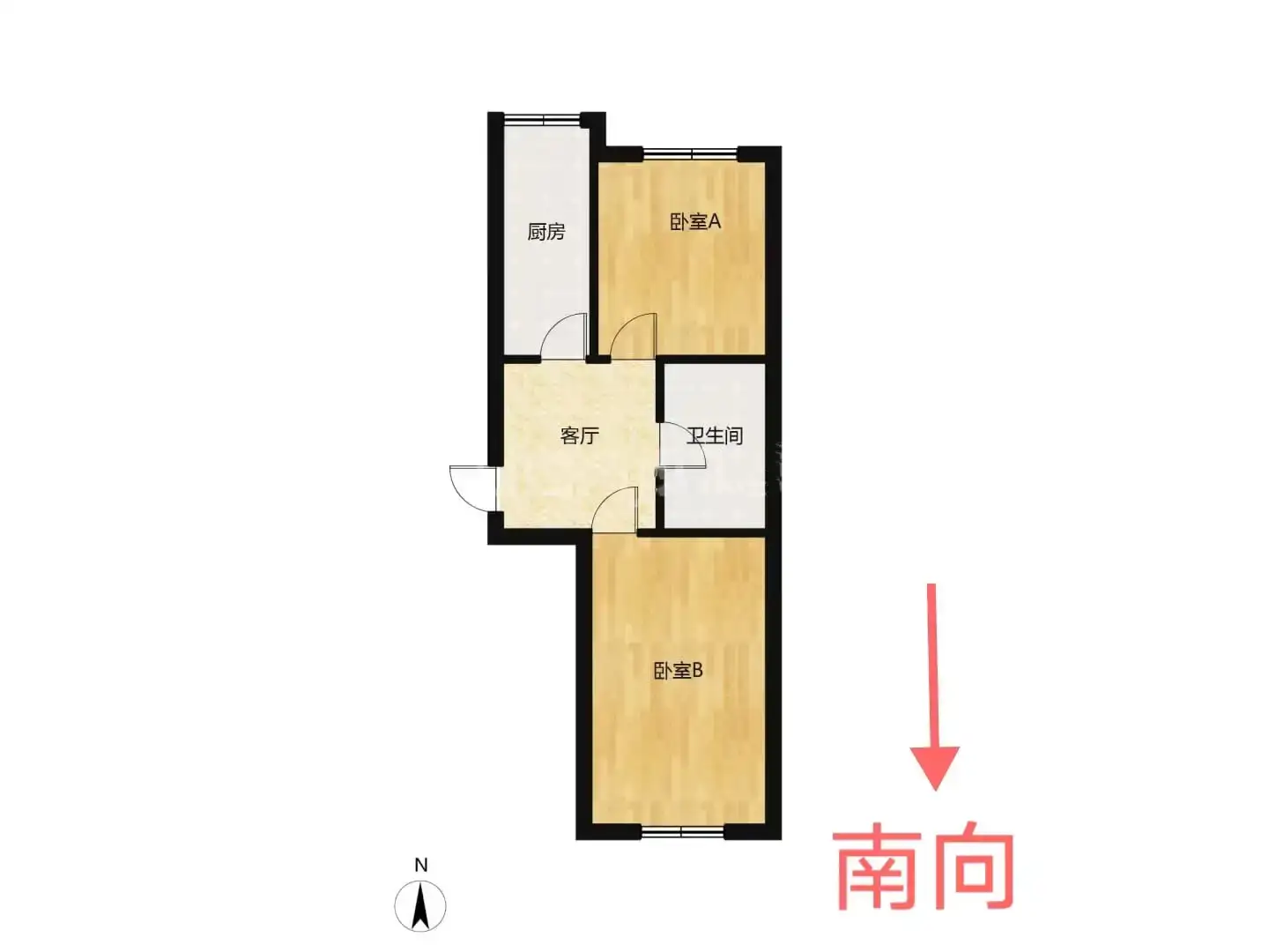 邯钢罗二生活区  2室1厅1卫   52.00万