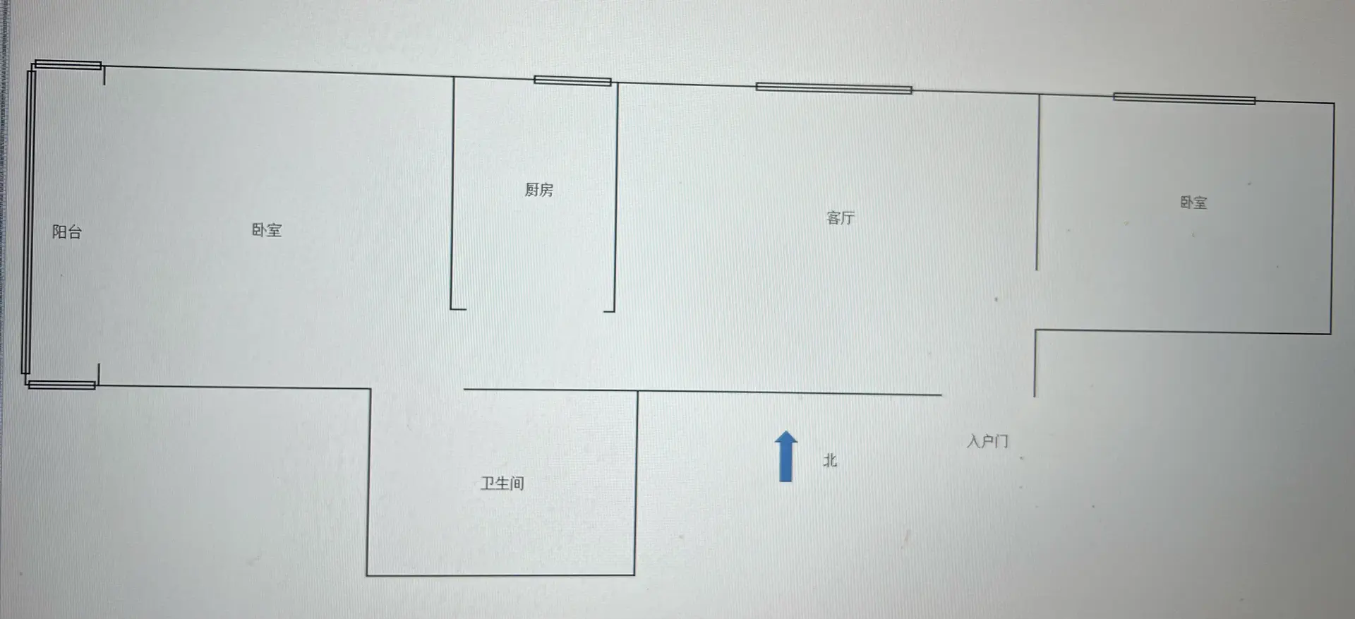 沁河名苑  2室2厅1卫   900.00元/月室内图1