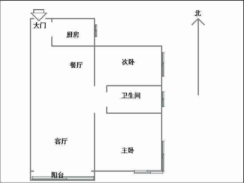 华信山水文苑南院（逸园小区）（一期）  2室2厅1卫   98.00万室内图