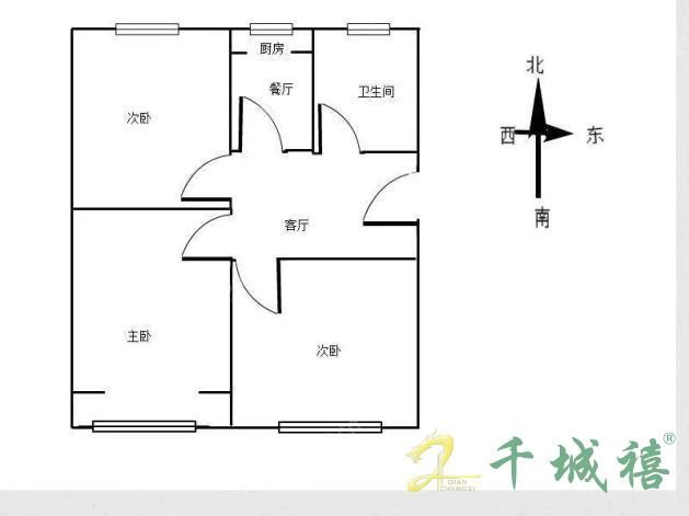 电力小区  3室1厅1卫   66.00万户型图