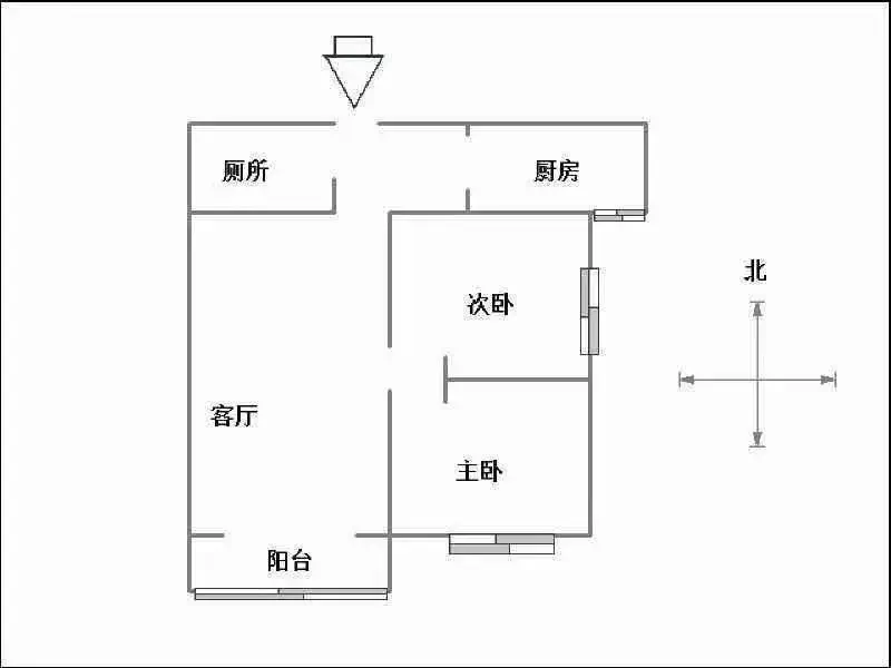 圣水湖畔  2室2厅1卫   1800.00元/月户型图