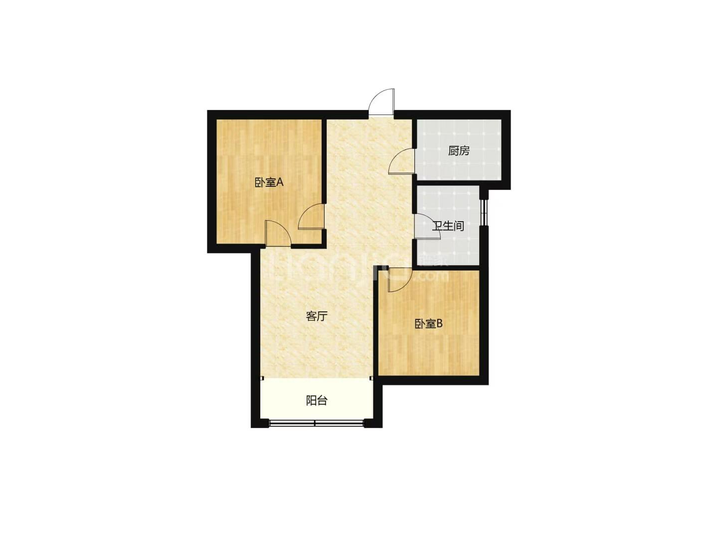 站南旺角  2室1厅1卫   85.00万户型图