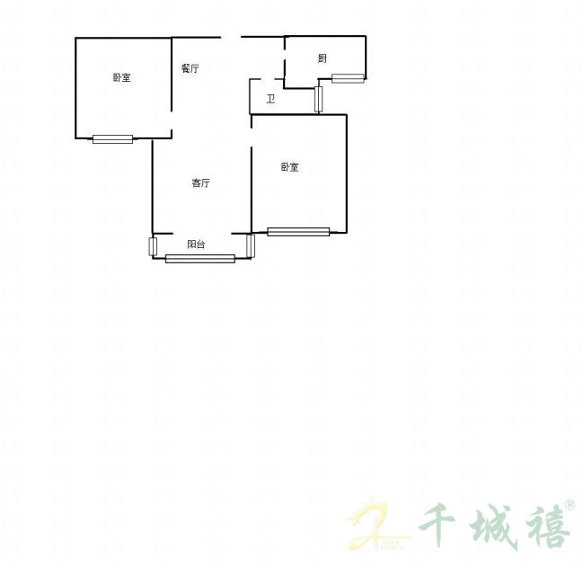 荣盛江南锦苑  2室2厅1卫   73.00万室内图1