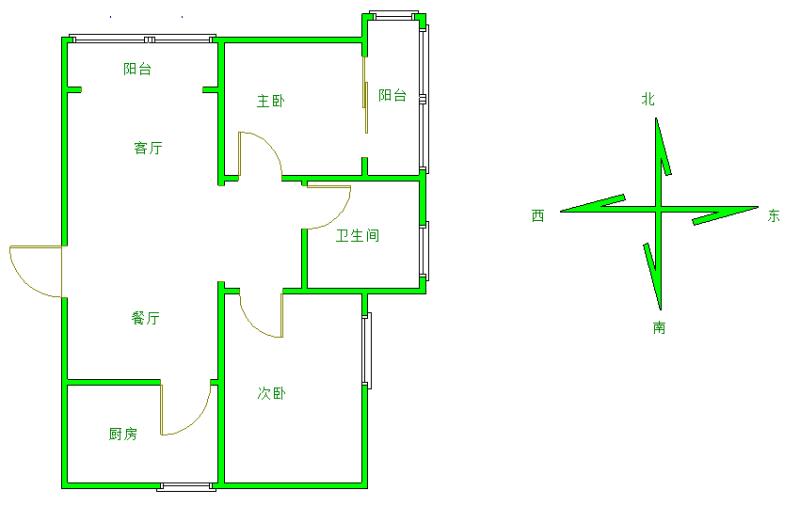 丰泰小区  2室2厅1卫   1600.00元/月室内图