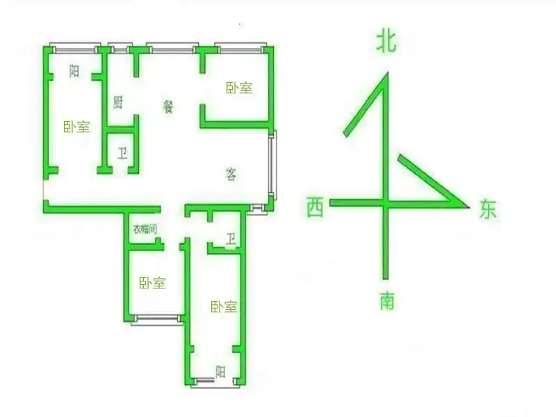 拉德芳斯南区（世嘉名苑1号院）  4室2厅2卫   217.00万