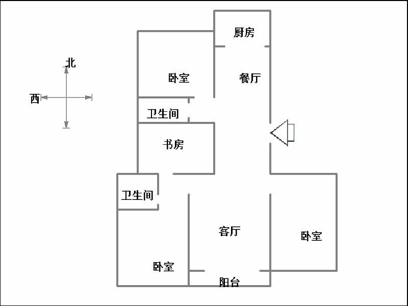 拉德芳斯北区（世嘉名苑2号院）  4室2厅2卫   168.00万室内图