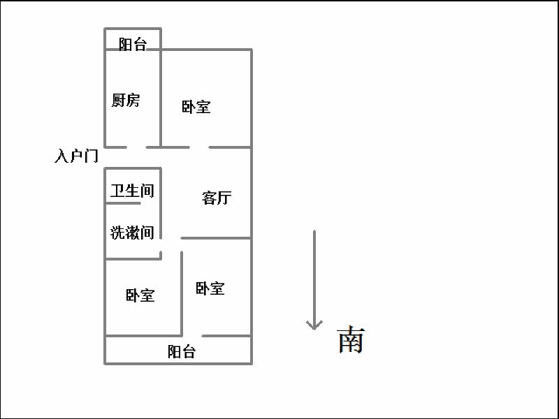 公安小区  3室2厅1卫   82.00万室内图