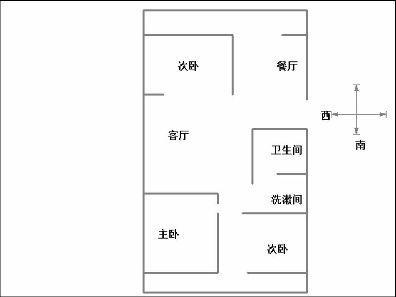 工行向阳文明院  3室2厅1卫   87.00万室内图