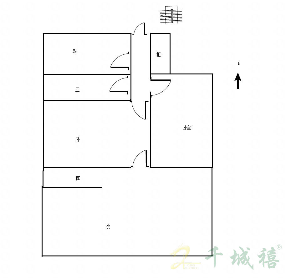 制氧机19号院  2室1厅1卫   26.00万户型图