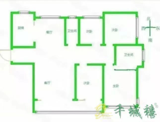 美的城  3室2厅2卫   185.00万室内图