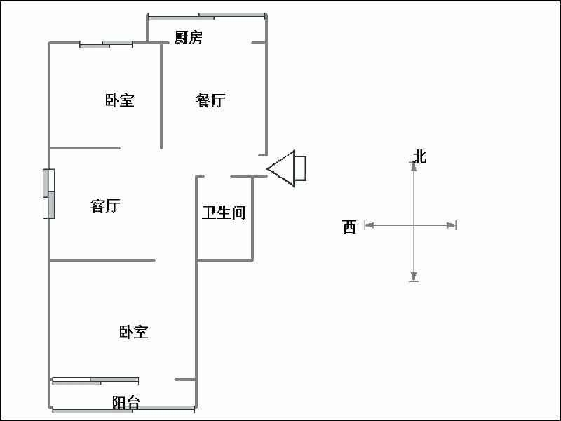 邯郸县联社家属院  2室2厅1卫   50.00万室内图