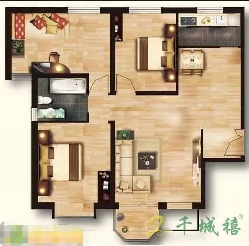 赵都新城盛和园  3室2厅1卫   110.00万