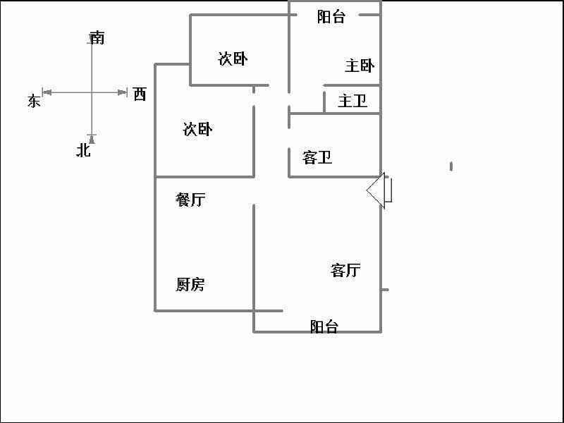 创鑫二期（阳光欧尚、双柳路29号）  3室2厅2卫   2000.00元/月室内图