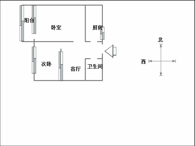 中华巷19号院  2室1厅1卫   43.00万室内图