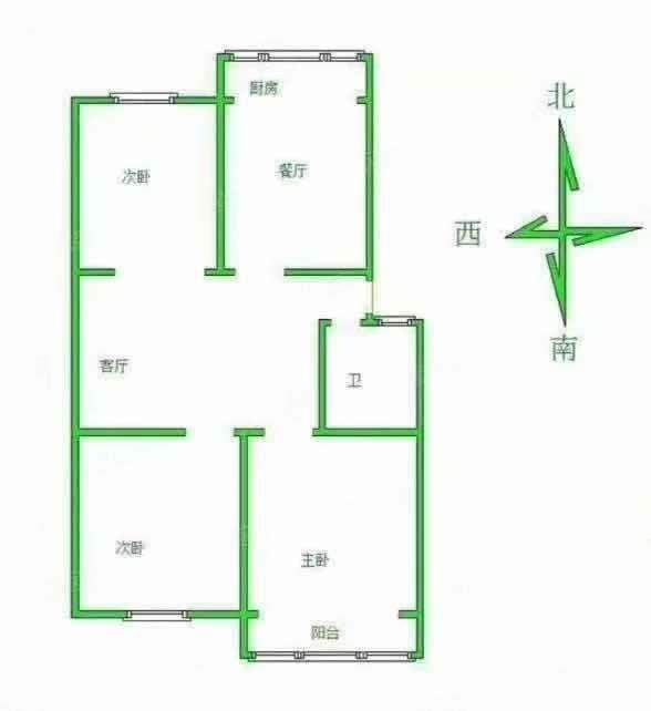 柳颐竹园3号院  2室2厅1卫   1700.00元/月