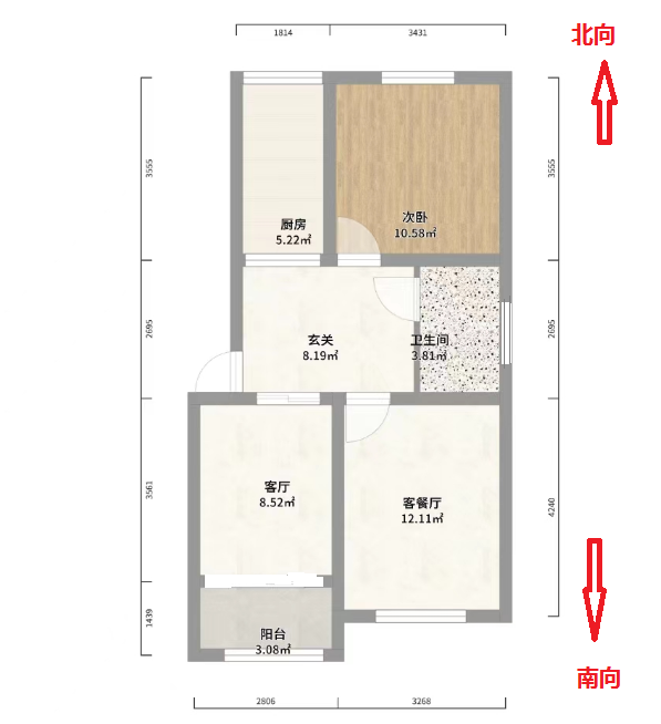 邯钢罗二生活区  3室1厅1卫   49.00万室内图1