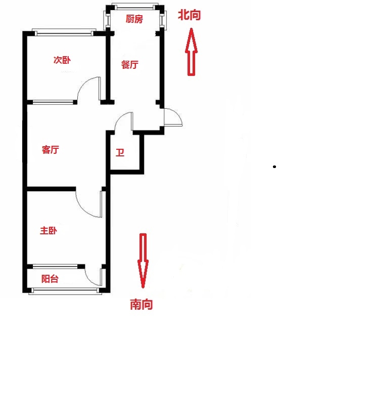 开元小区  2室1厅1卫   61.00万