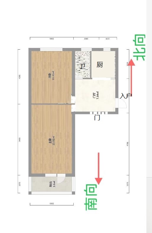 漳苑小区  2室1厅1卫   43.20万室内图1