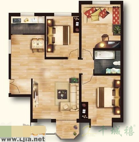 赵都新城盛和园  3室2厅1卫   105.00万