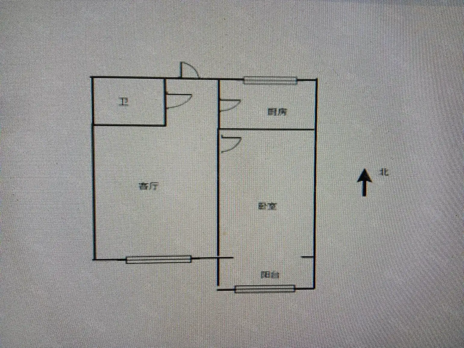 建安东苑(建设大街59号院)  2室1厅1卫   1000.00元/月室内图