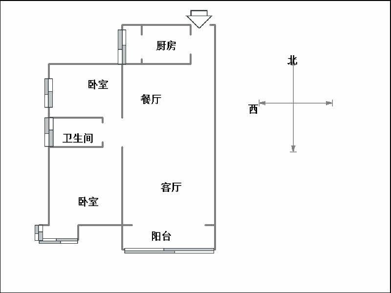 华信山水文苑南院（逸园小区）（一期）  2室2厅1卫   85.00万户型图