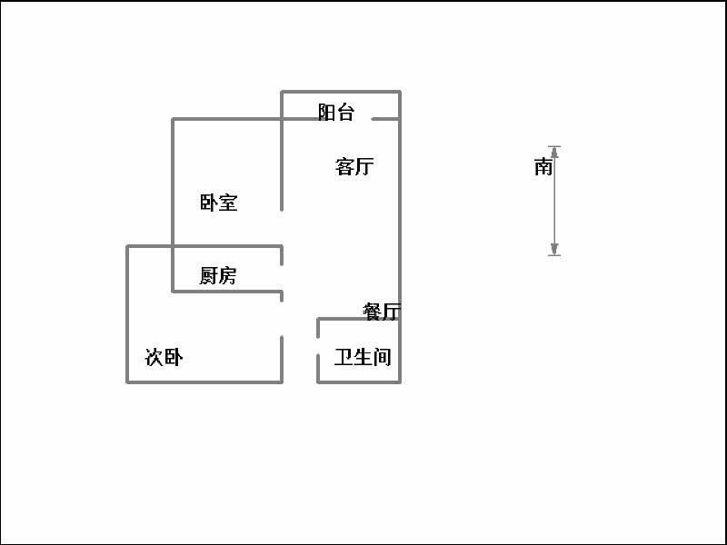 上都名苑  2室2厅1卫   2200.00元/月室内图