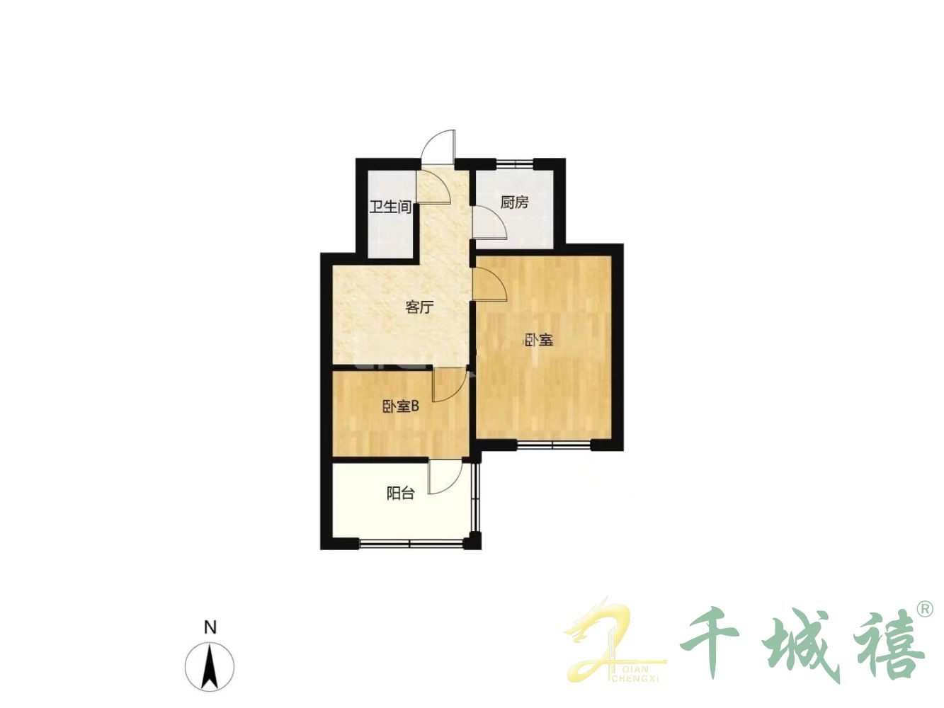 南苑小区（学院北路85号院）  2室1厅1卫   34.00万户型图