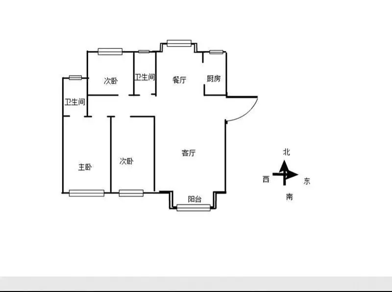 美的时代城  3室2厅2卫   160.00万室内图