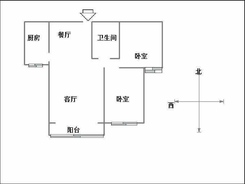 圣水湖畔  2室2厅1卫   1500.00元/月室内图