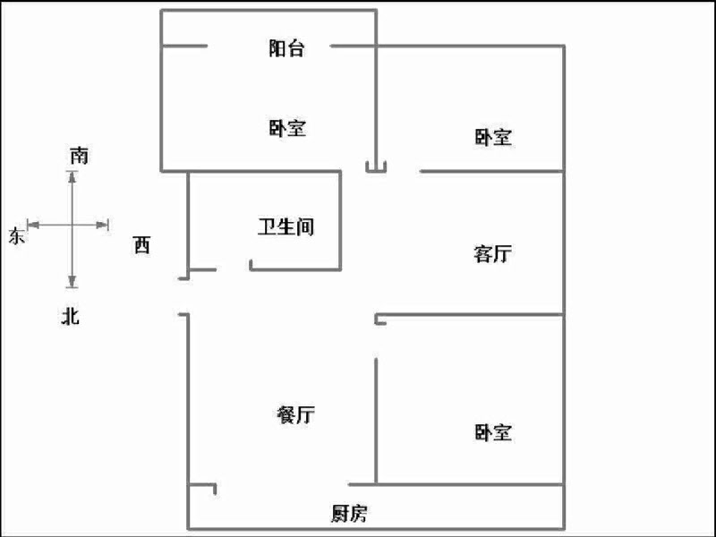 桃园小区  3室2厅1卫   90.00万室内图