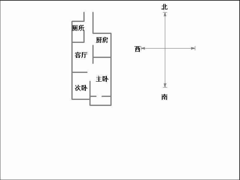 实验小学家属楼  2室1厅1卫   55.00万室内图