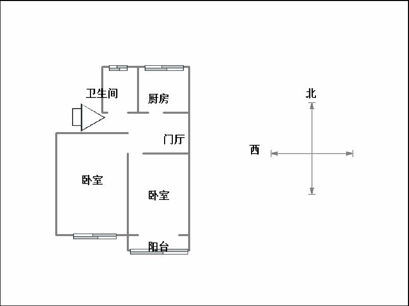 和平东小区（和平路391号院）  2室1厅1卫   40.00万室内图