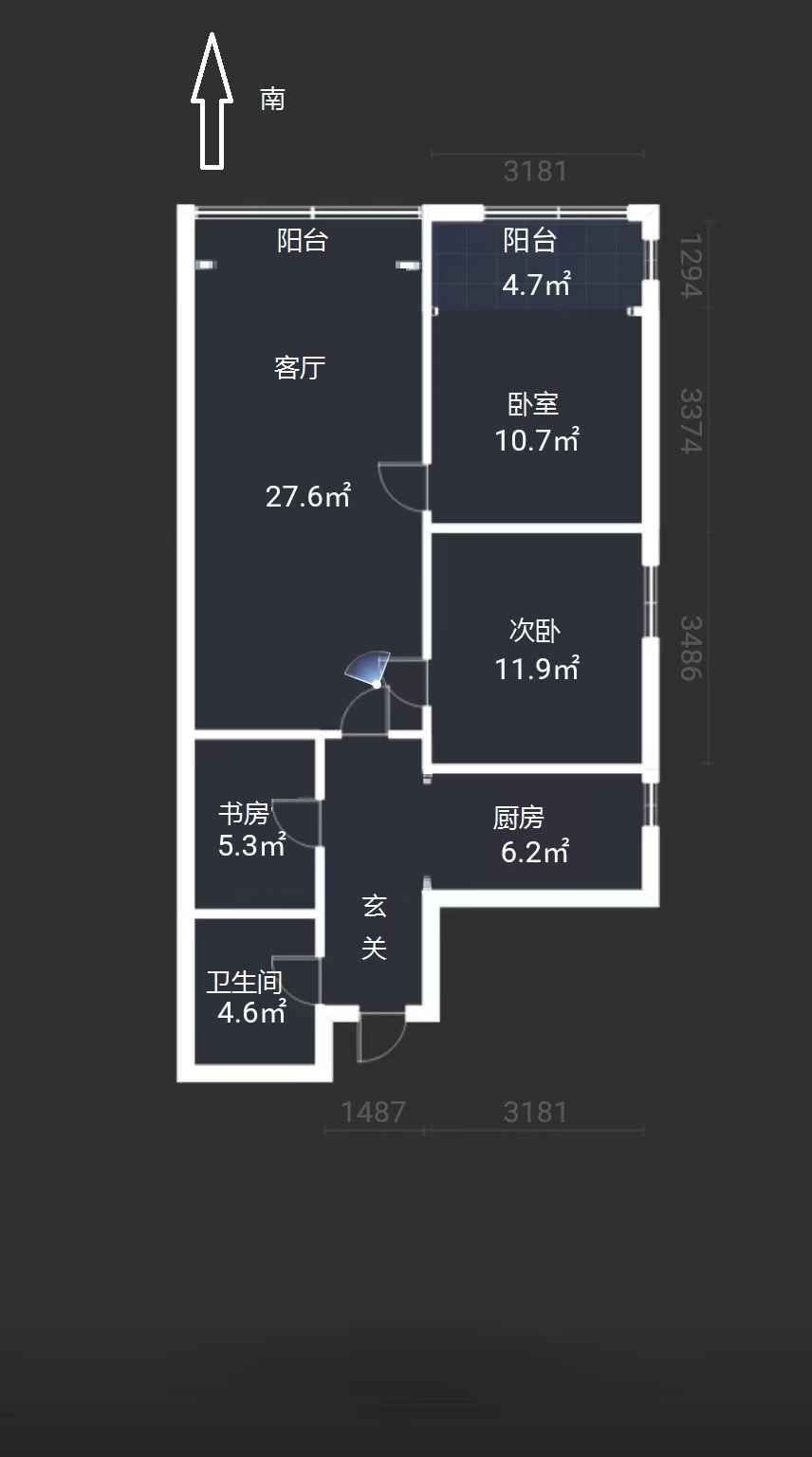 滏水名居  3室2厅1卫   118.00万室内图1