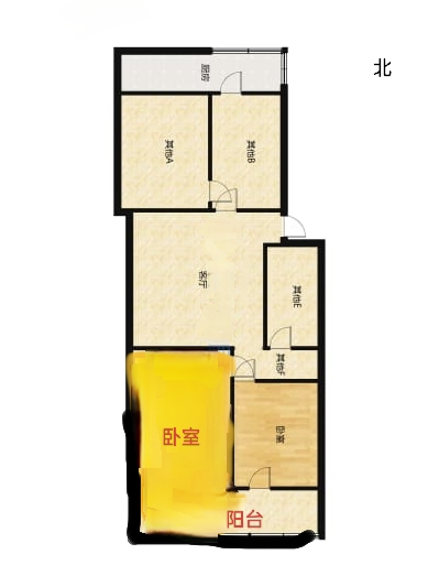 农林路19号院  3室2厅1卫   80.00万户型图