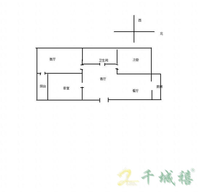 邯钢罗二生活区  3室1厅1卫   68.00万户型图