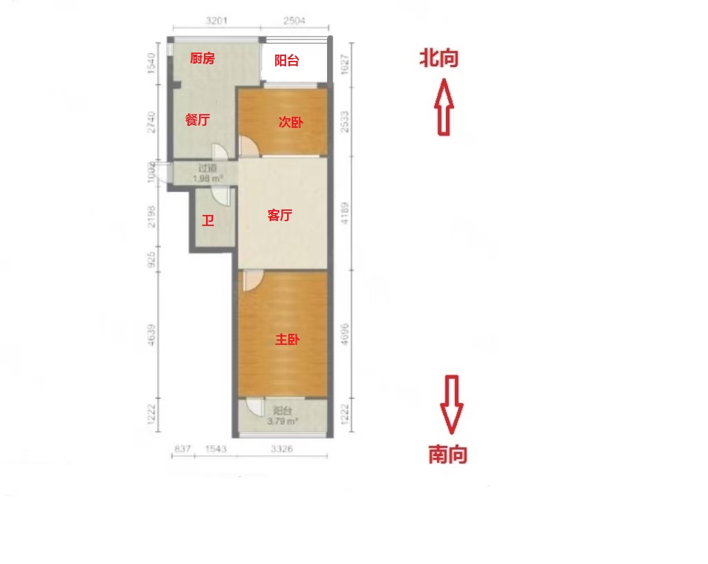 公安小区  2室2厅1卫   65.00万室内图1