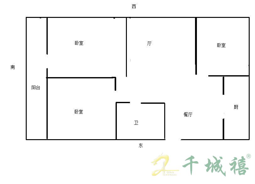 公安小区  3室2厅1卫   85.00万