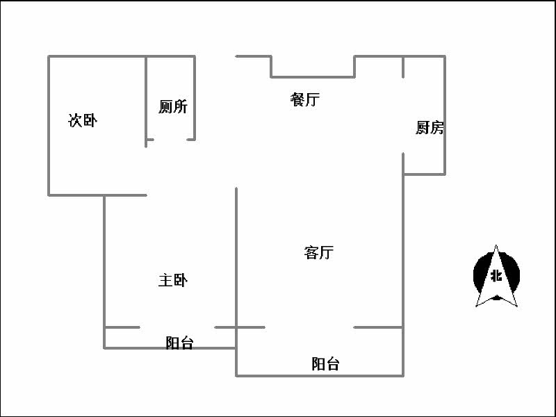 荣盛锦绣花苑  2室1厅1卫   96.00万室内图