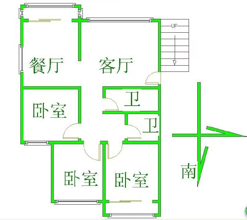 柳颐竹园3号院  3室2厅2卫   2200.00元/月室内图