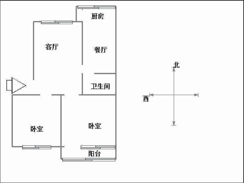 和平东小区（和平路391号院）  2室2厅1卫   62.00万室内图