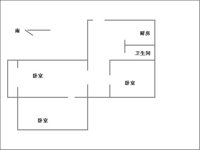 印染厂家属院(邯印家属院)(邯印院）（联纺路79号）  3室1厅1卫   1600.00元/月室内图1