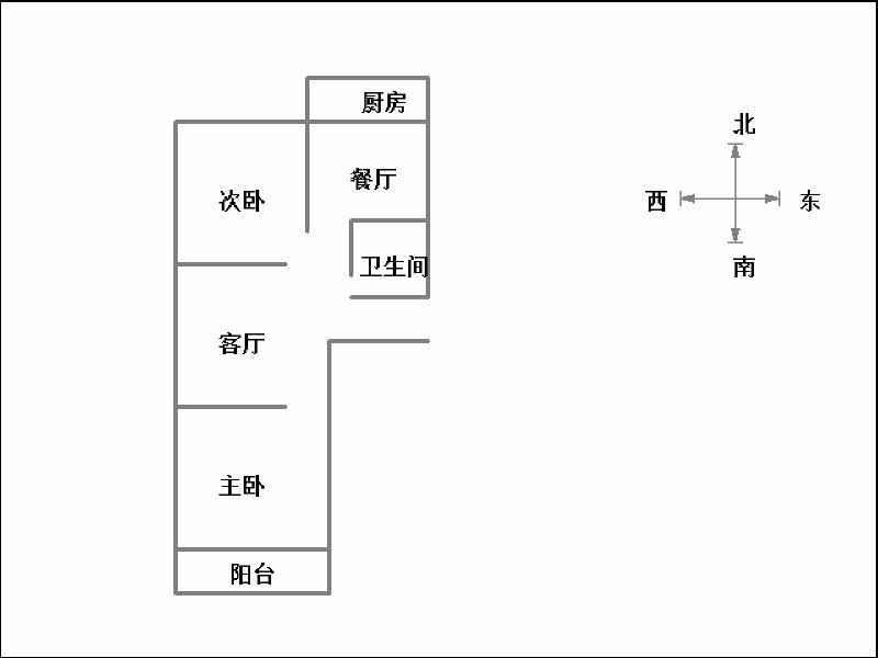 兼庄乡政府家属院（东柳林村南万达开发公司2号住宅楼  2室2厅1卫   50.00万室内图